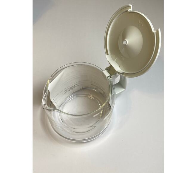 Vintage Mr. Coffee White Replacement Decanter 10-12oz. Open Box - Picture 12 of 12